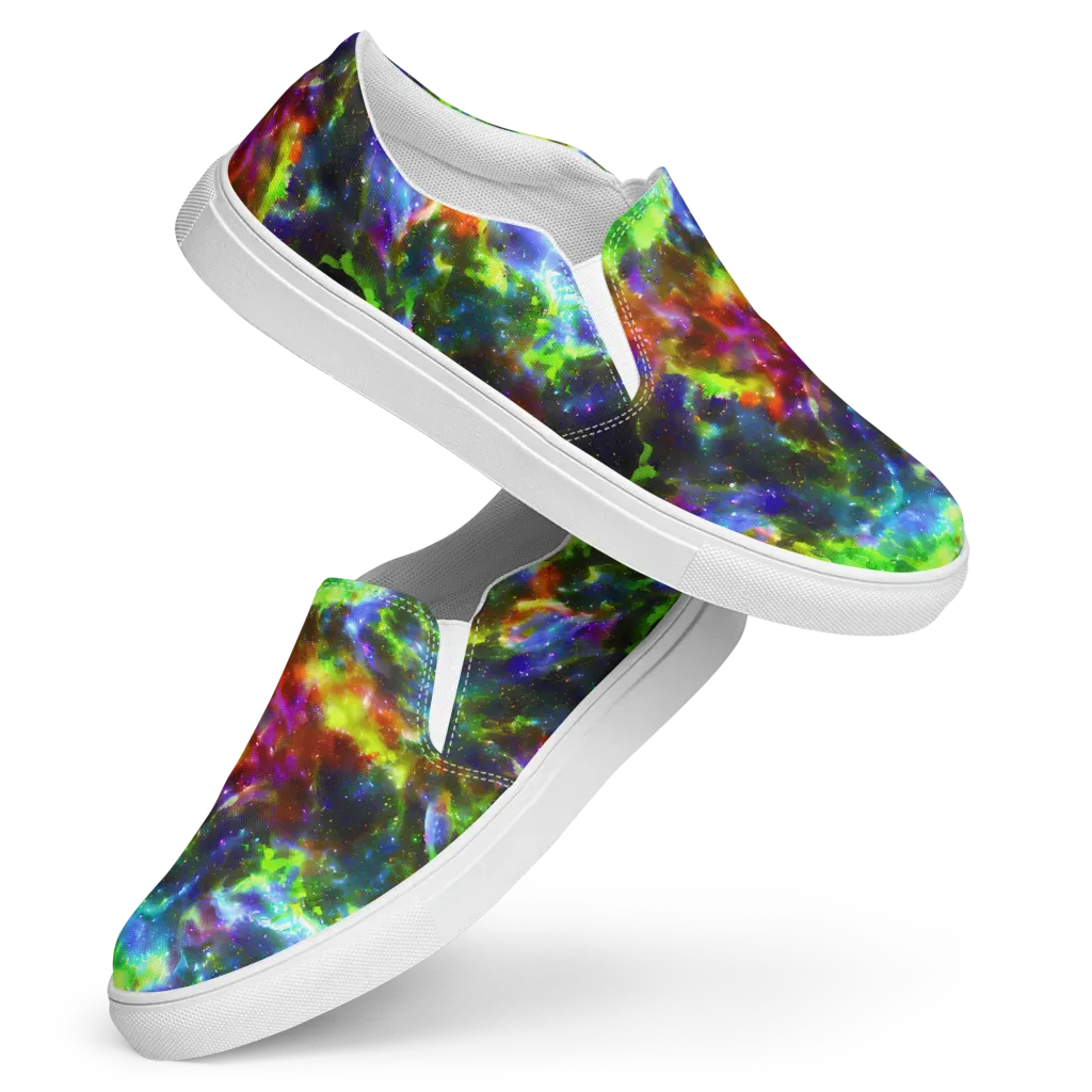 Neer Nebula on Women's Slip-On Canvas Shoes — Front