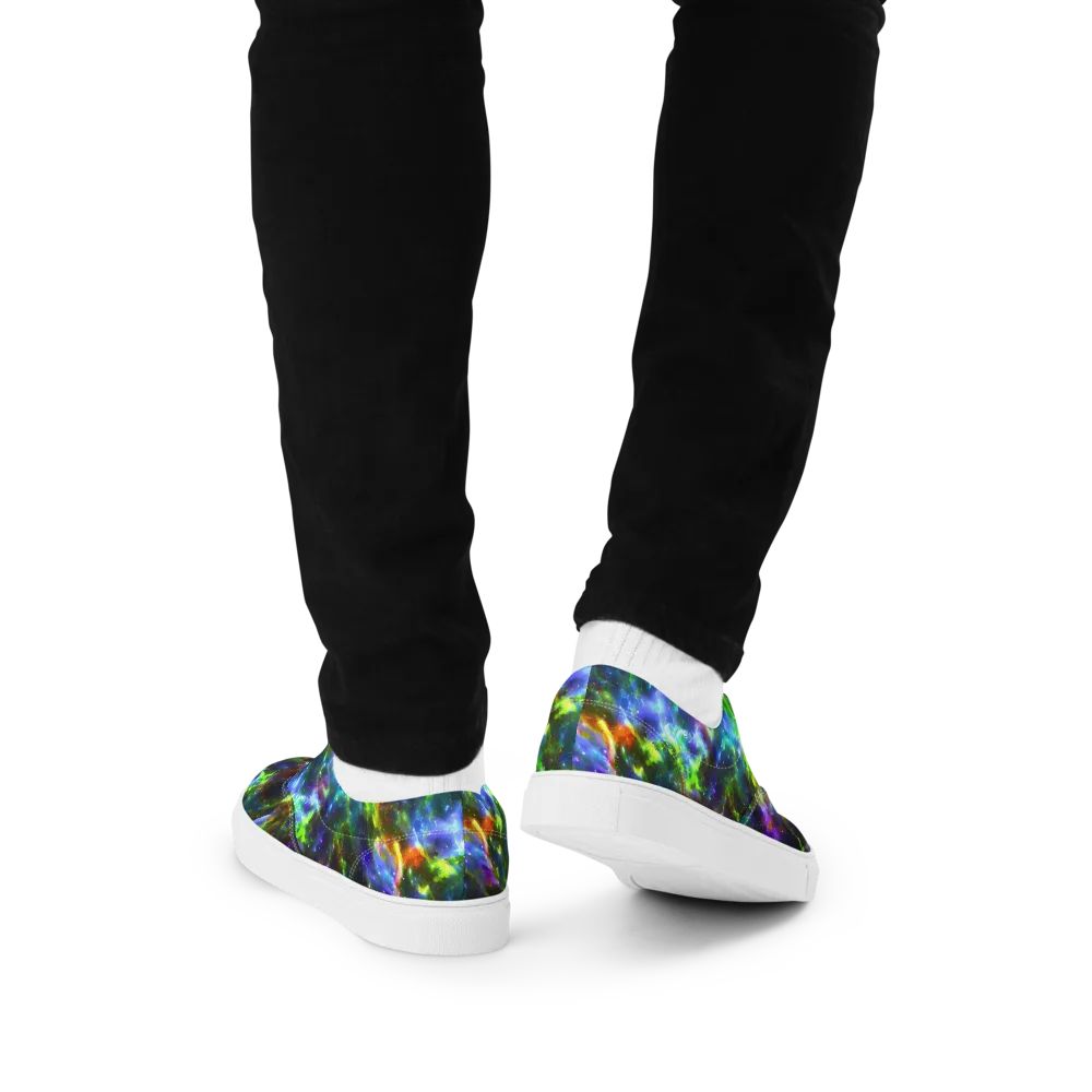 Neer Nebula on Men's Lace-Up Canvas Shoes — Back