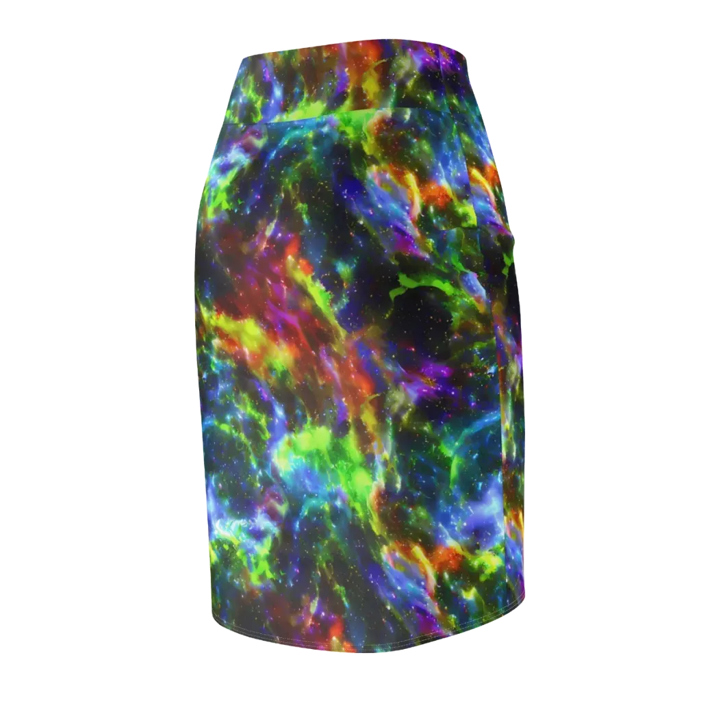 Neer Nebula on Pencil Skirt — Back Side