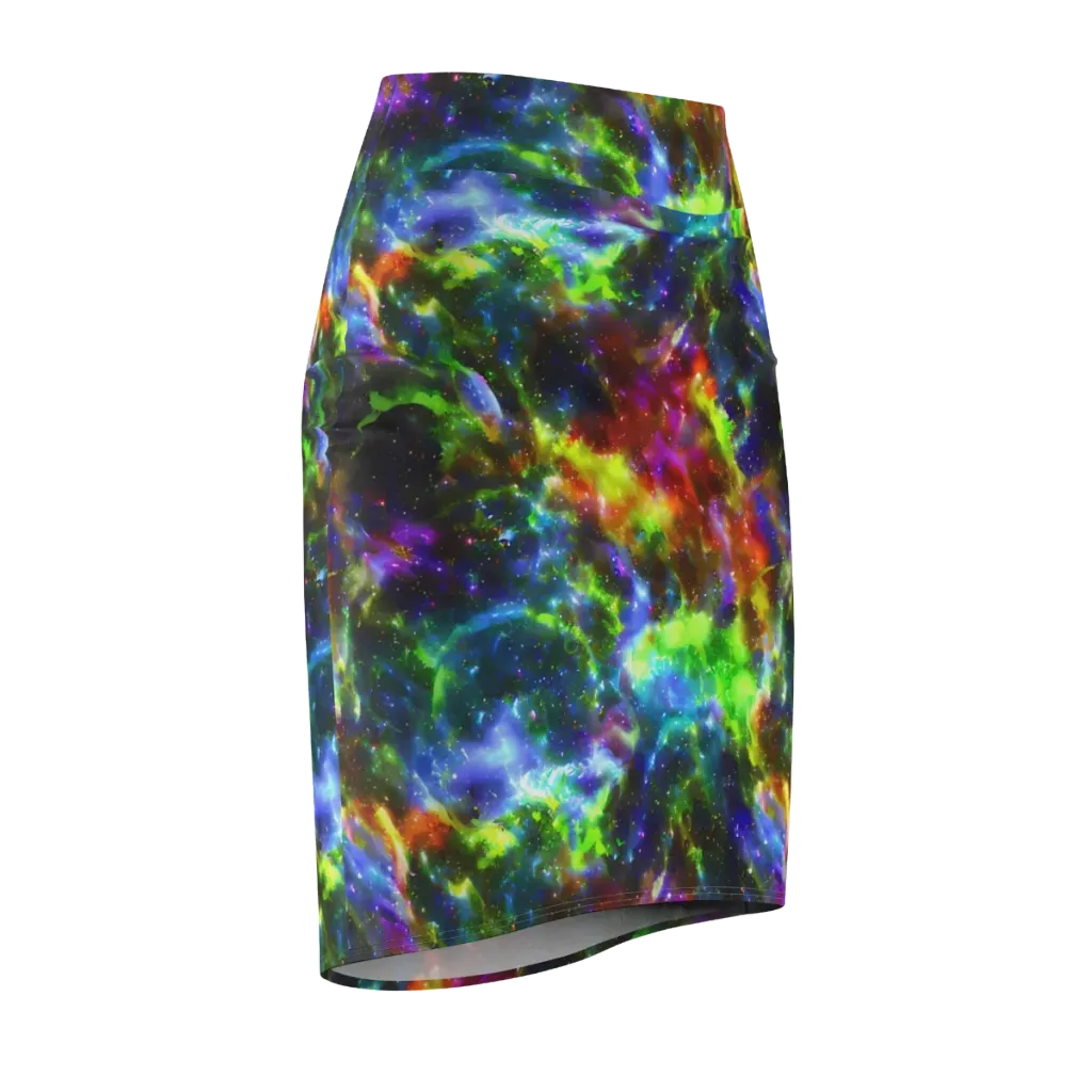 Neer Nebula on Pencil Skirt — Front Side