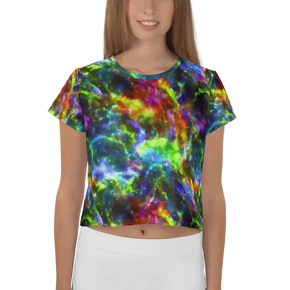 Neer Nebula on Crop Tee — Front