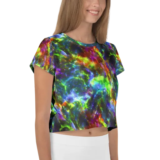 Neer Nebula on a Crop Tee