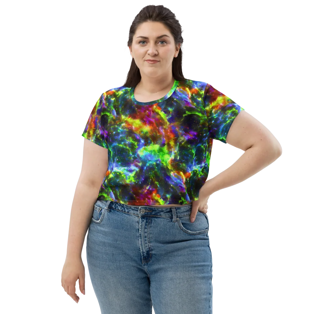 Neer Nebula on Crop Tee — Front