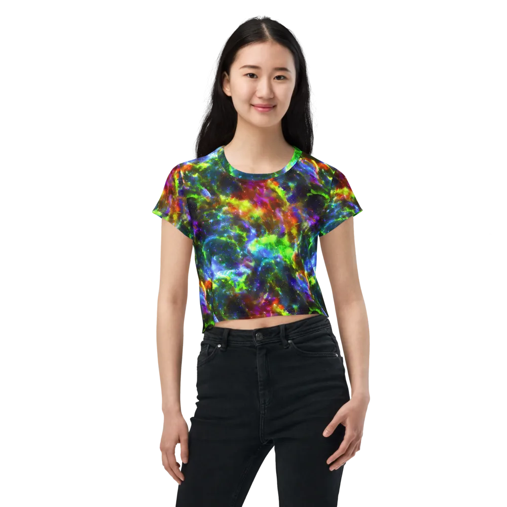Neer Nebula on Crop Tee — Front