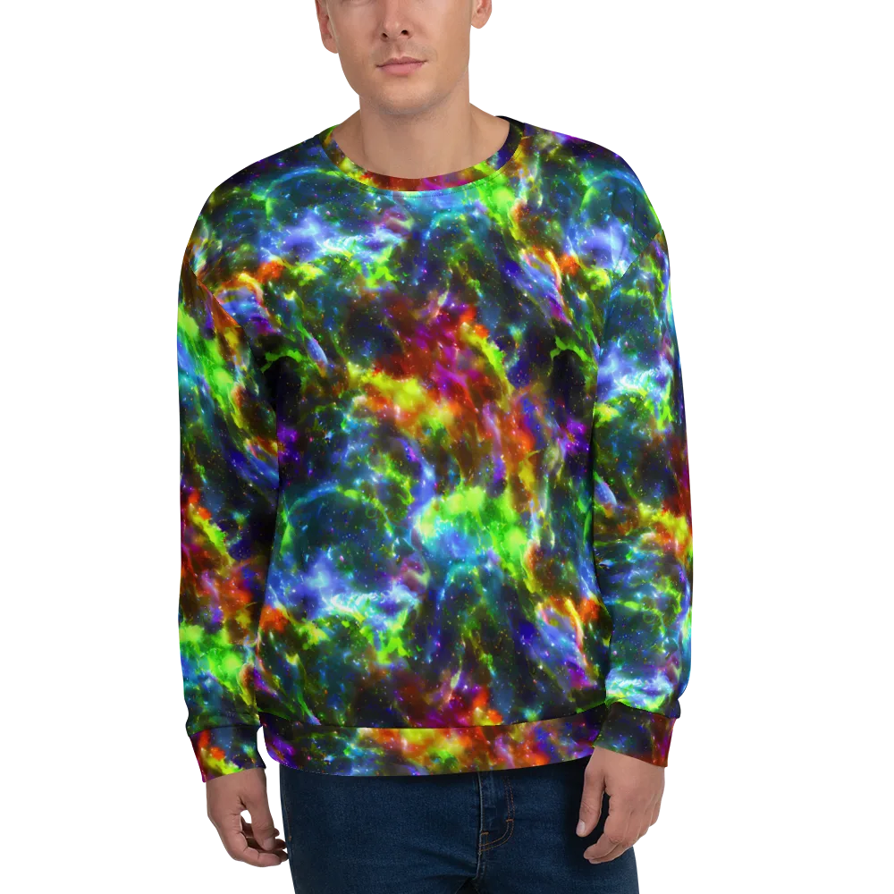 Neer Nebula on Sweatshirt — Front