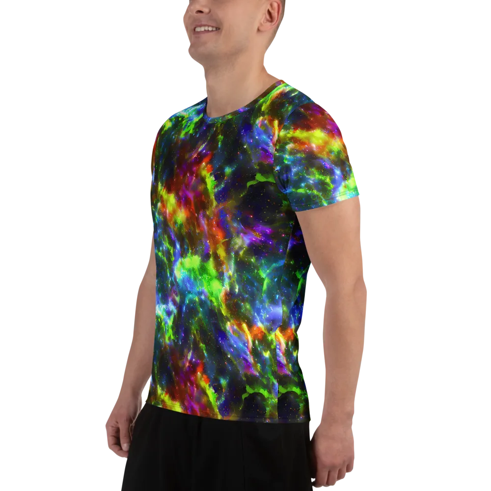 Neer Nebula on Men's Athletic T-Shirt — Left