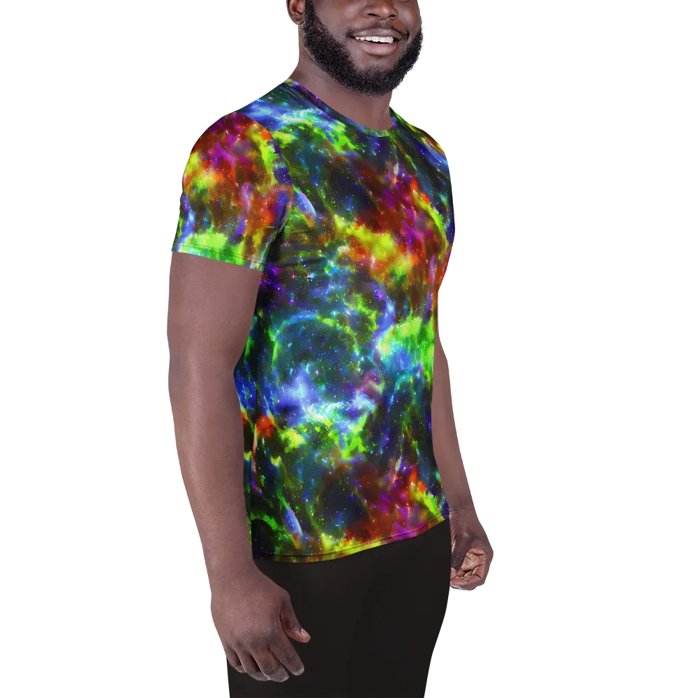 Neer Nebula on Men's Athletic T-Shirt — Right