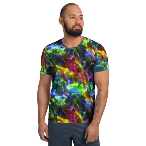 Neer Nebula on a Men's Athletic T-Shirt