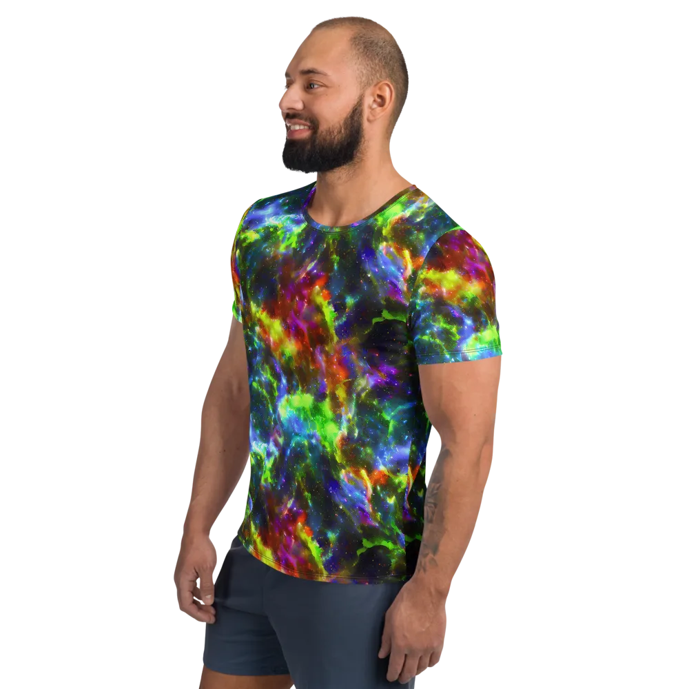Neer Nebula on Men's Athletic T-Shirt — Left
