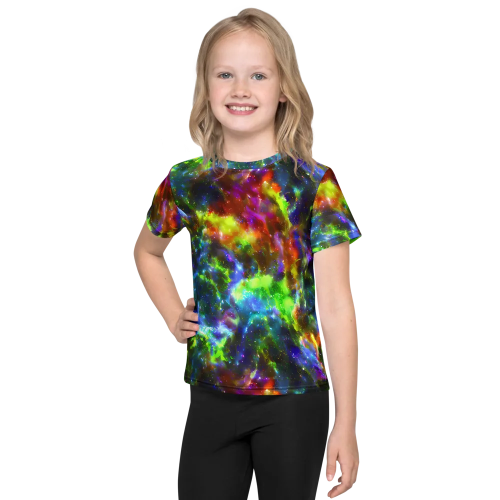 Neer Nebula on Kids Crew Neck T-Shirt — Front