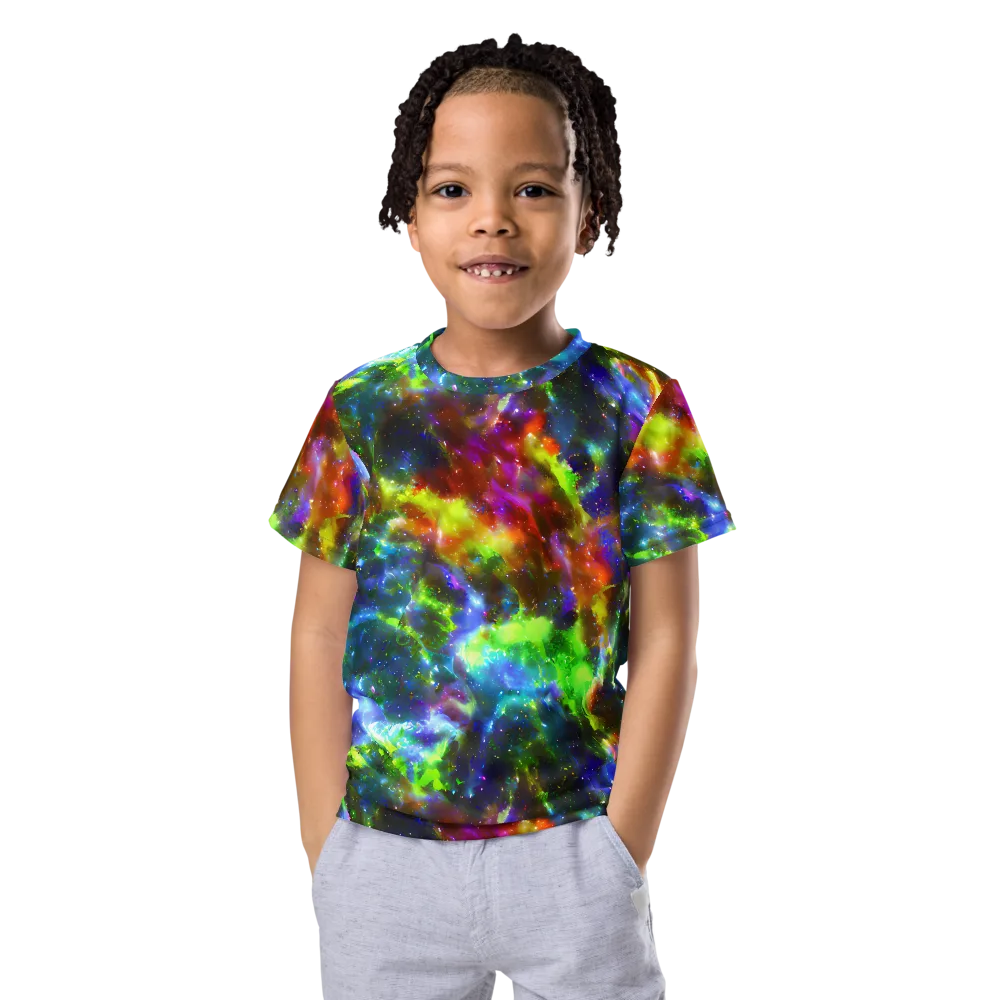 Neer Nebula on Kids Crew Neck T-Shirt — Front