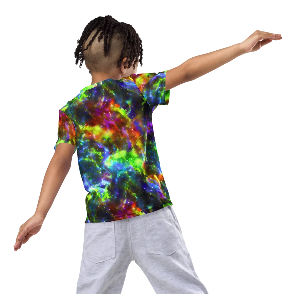 Neer Nebula on Kids Crew Neck T-Shirt — Back