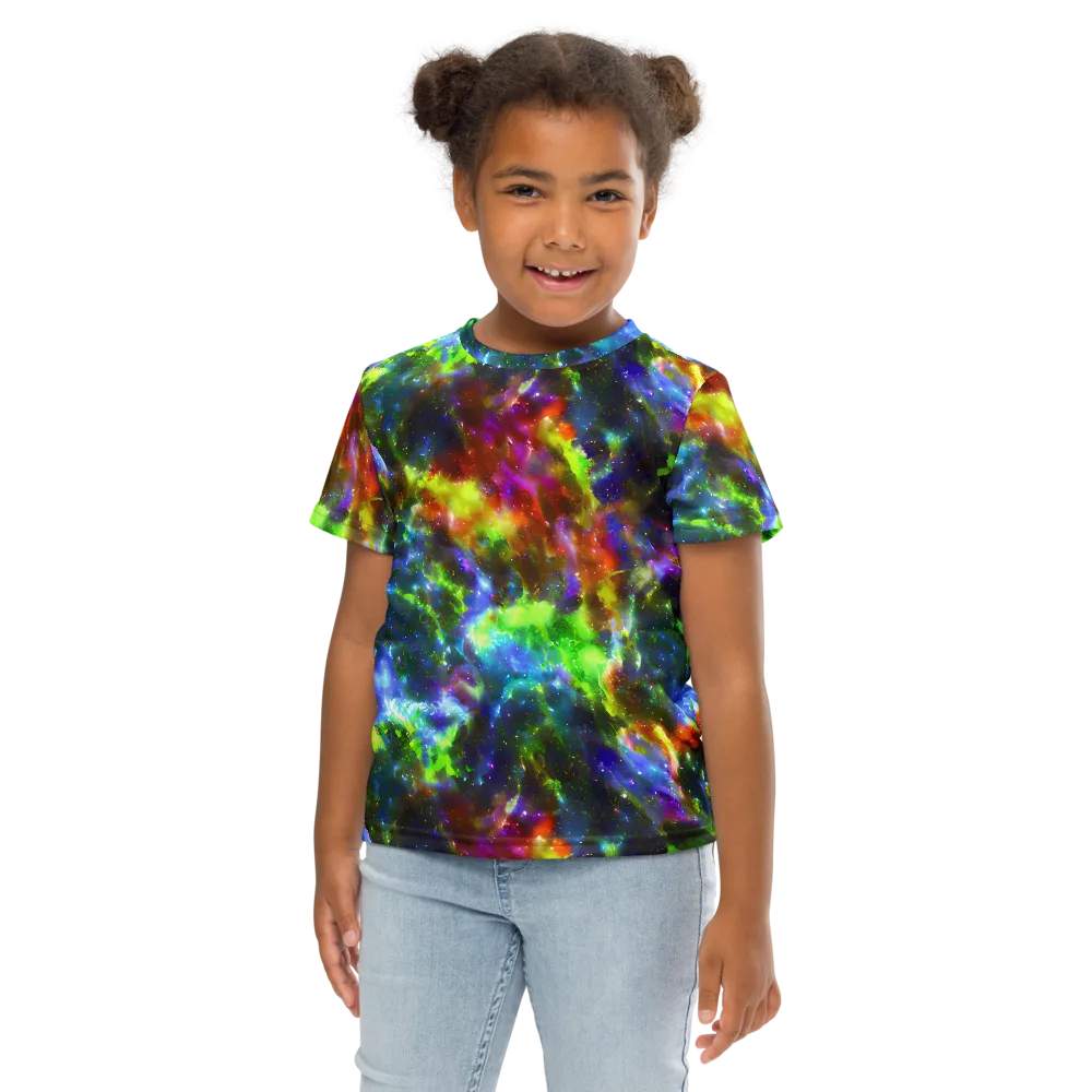 Neer Nebula on Kids Crew Neck T-Shirt — Front