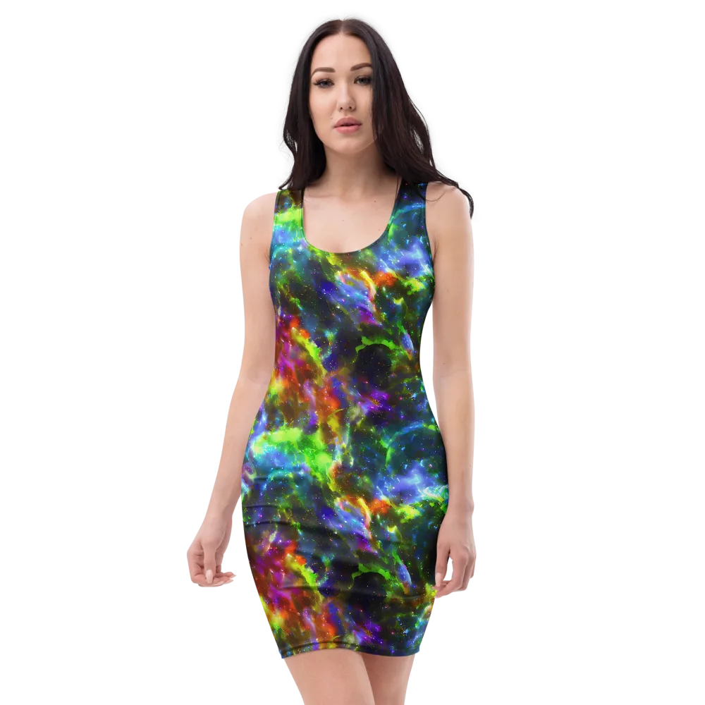 Neer Nebula on Bodycon Dress — Front