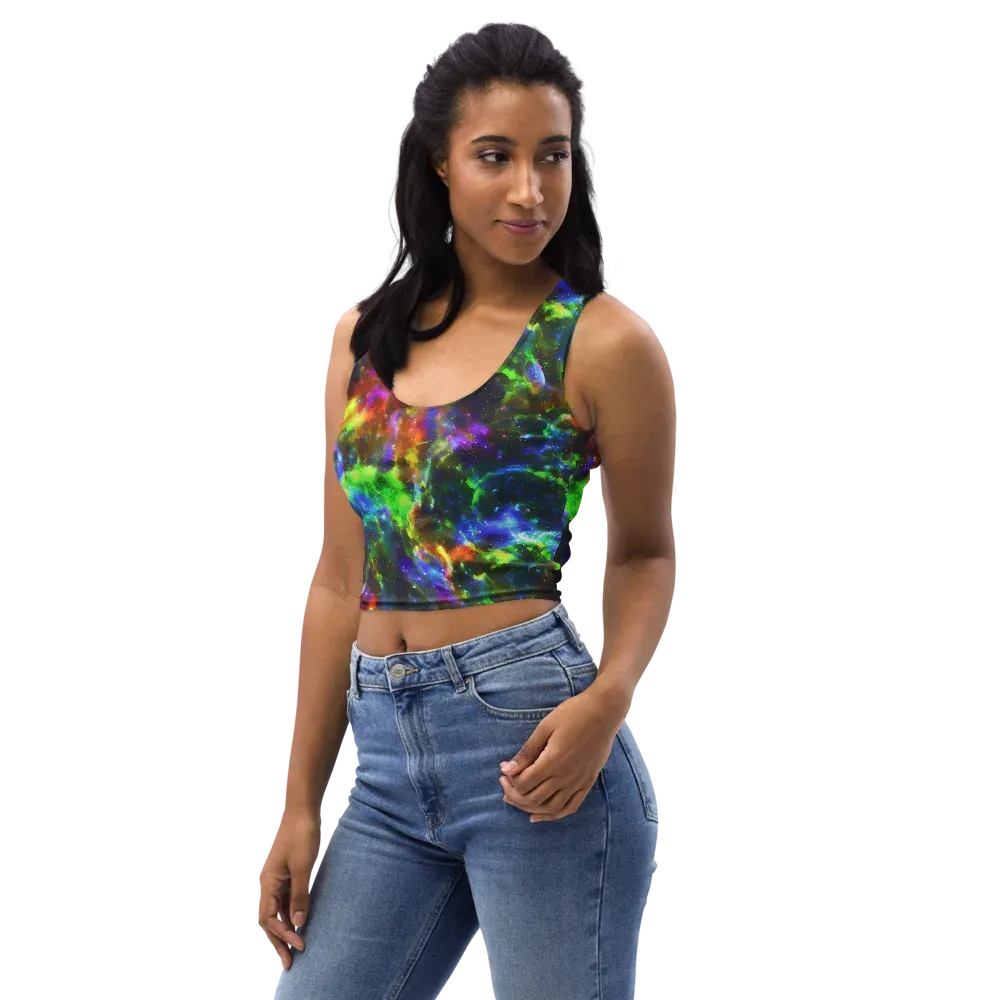 Neer Nebula on Crop Top — Left Front