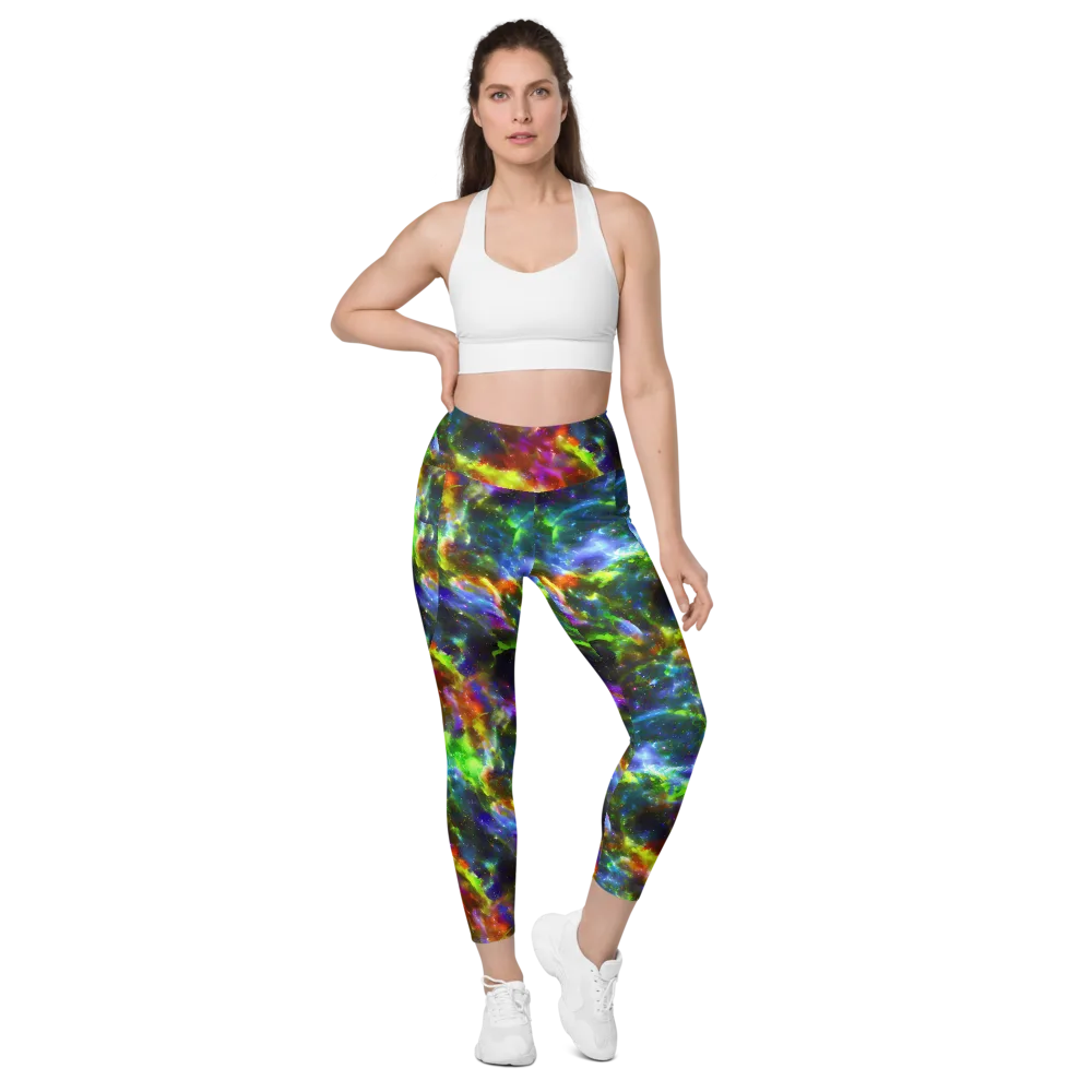Neer Nebula on Leggings with Pockets — Front