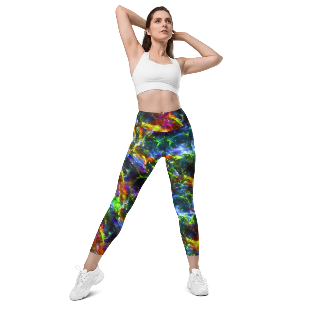 Neer Nebula on Leggings with Pockets — Front