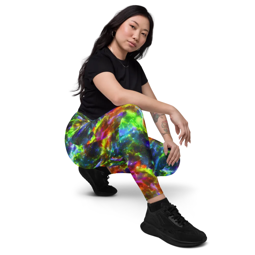 Neer Nebula on Leggings with Pockets — Right Front