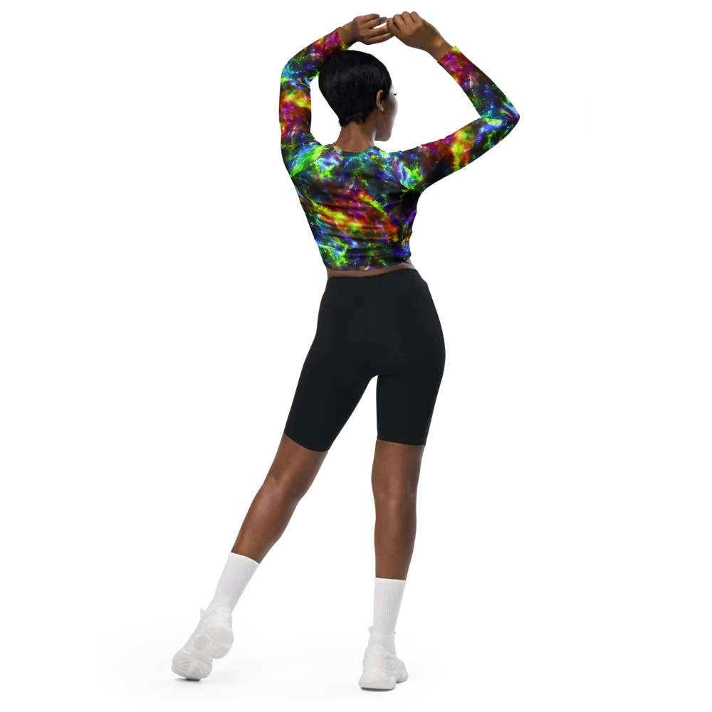 Neer Nebula on Long Sleeve Crop Top — Back