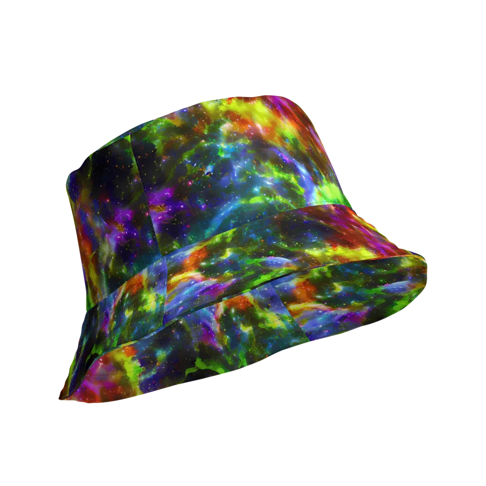 Neer Nebula on Reversible Bucket Hat — Product details Outside