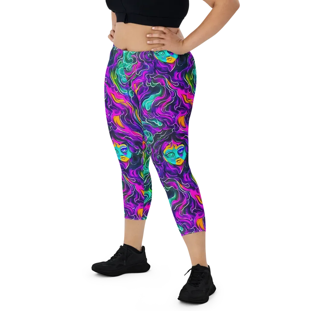 Vortex Dream on Capri Leggings — Front