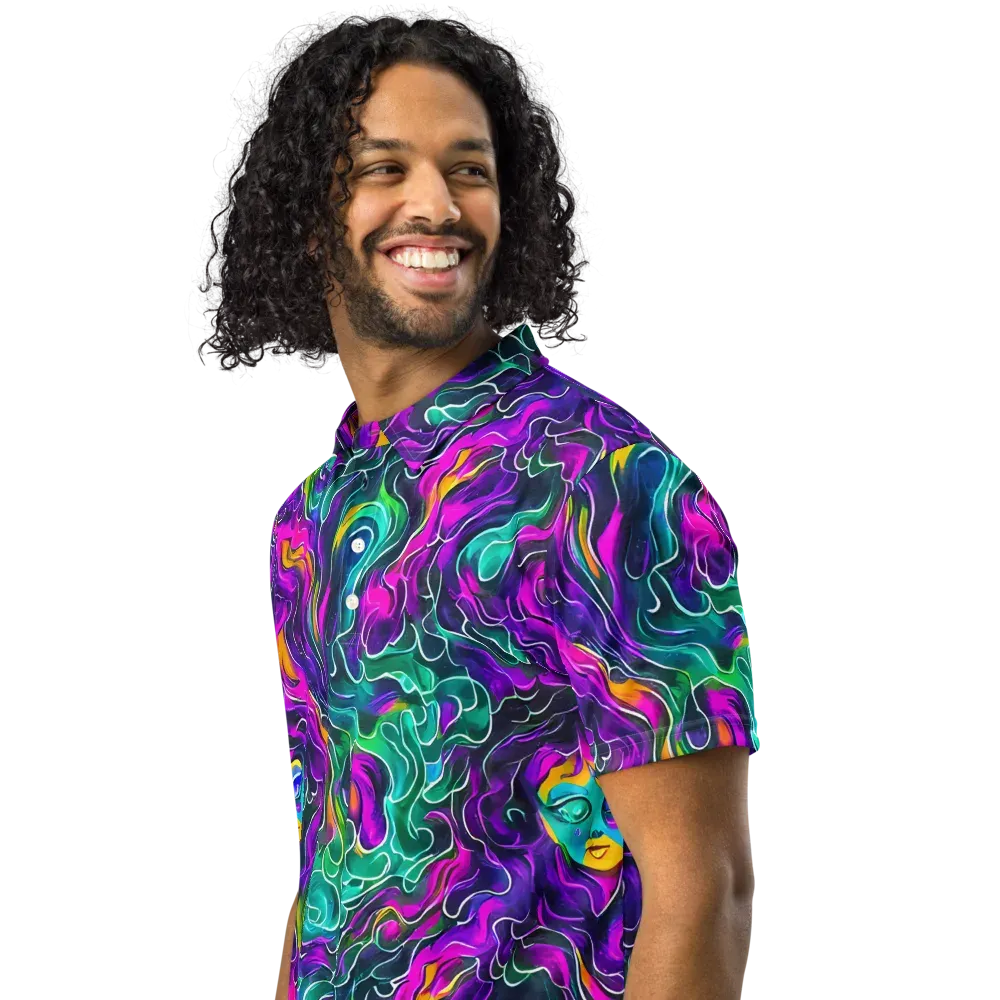 Vortex Dream on Men's Slim Fit Polo Shirt — Left Front
