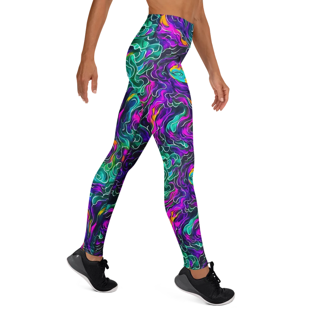 Vortex Dream on Yoga Leggings — Right