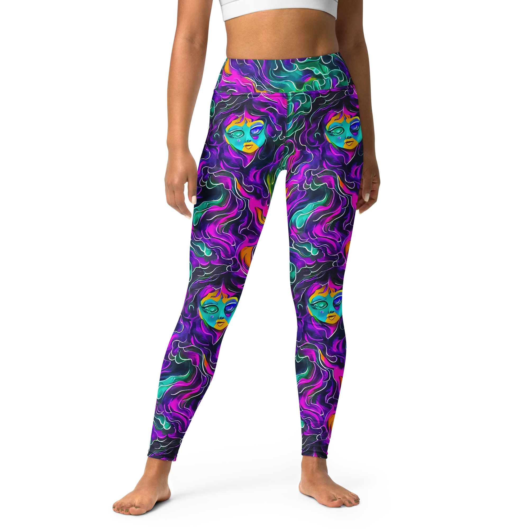 Vortex Dream on Yoga Leggings — Front