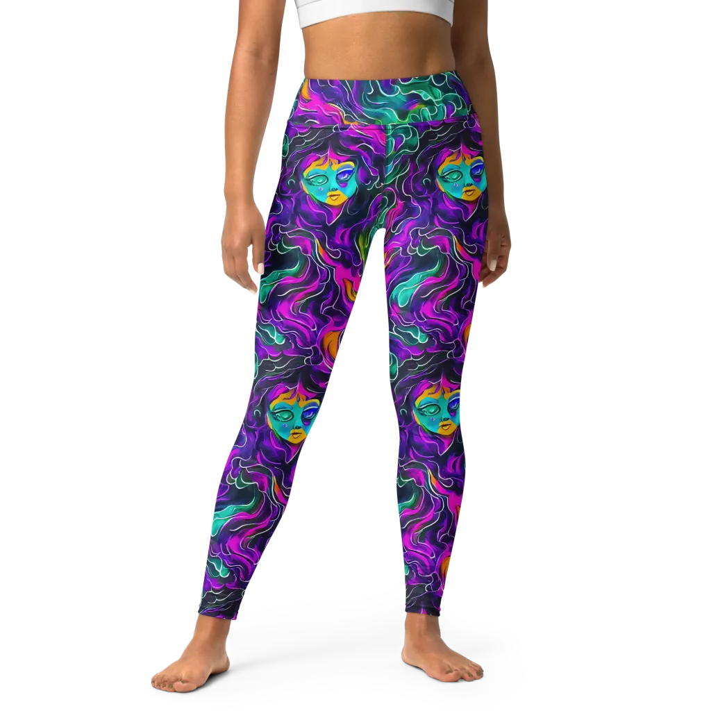 Vortex Dream on Yoga Leggings — Front