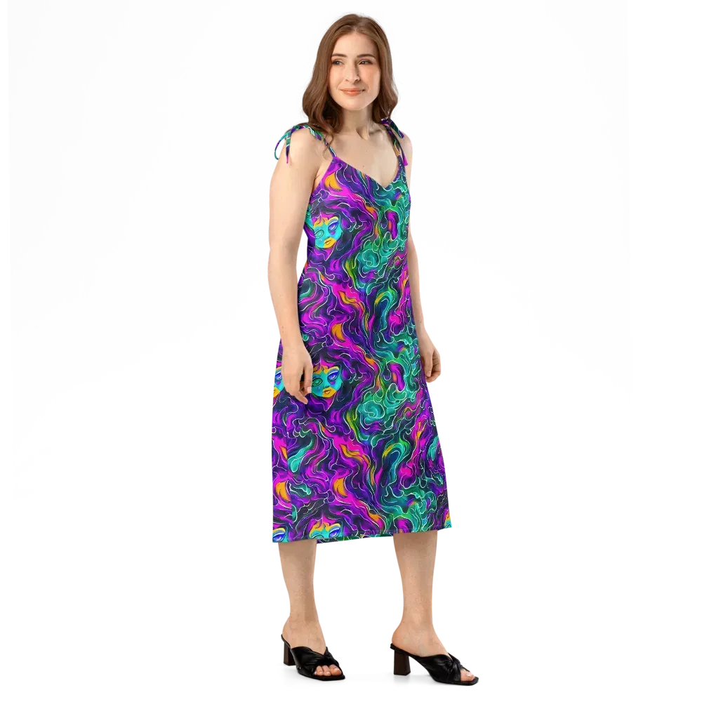 Vortex Dream on Slip Dress — Right Front
