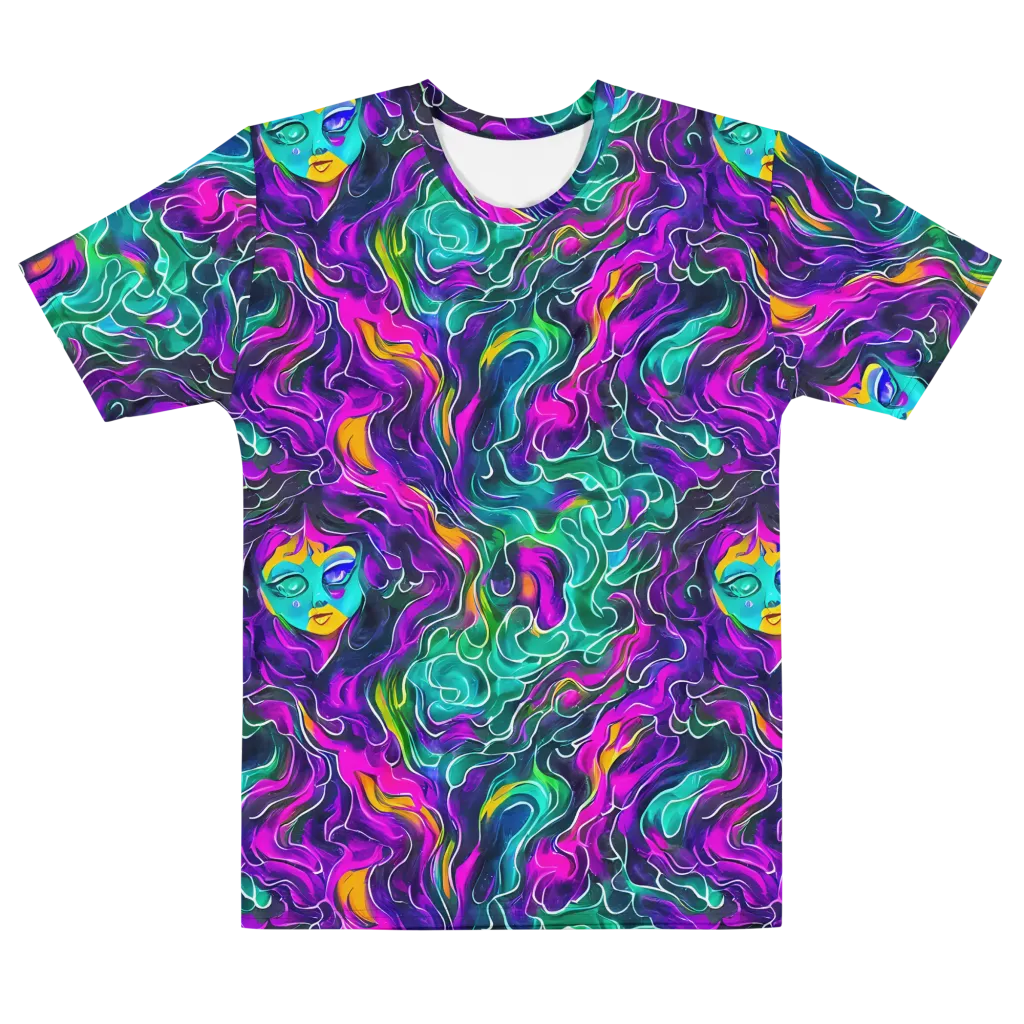 Vortex Dream on Men's Cotton Crew Neck T-Shirt — Front