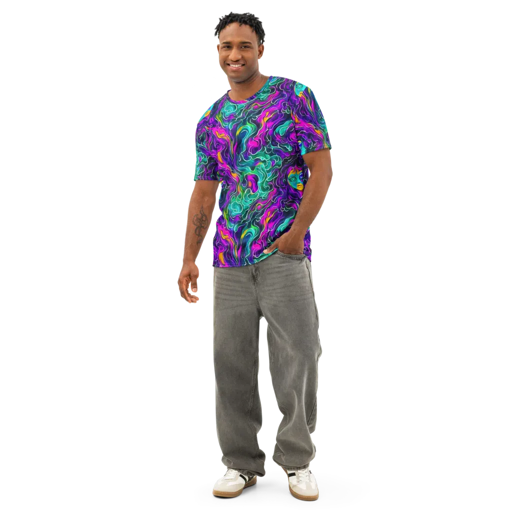 Vortex Dream on Men's Cotton Crew Neck T-Shirt — Front