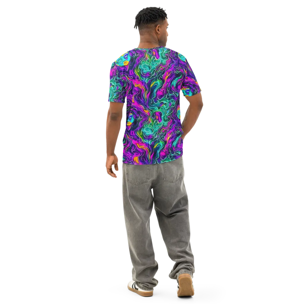 Vortex Dream on Men's Cotton Crew Neck T-Shirt — Back