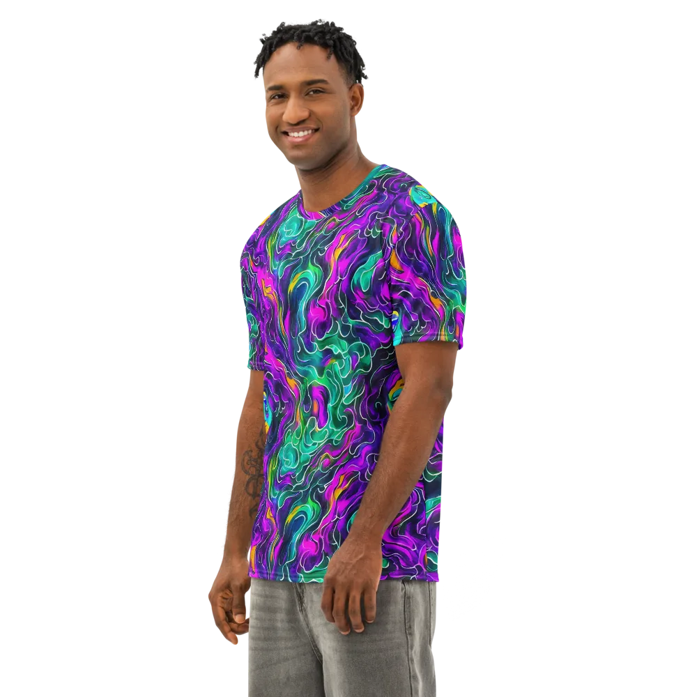 Vortex Dream on Men's Cotton Crew Neck T-Shirt — Left Front