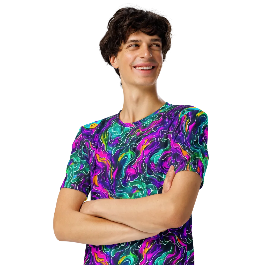 Vortex Dream on Men's Crew Neck T-Shirt — Left Front
