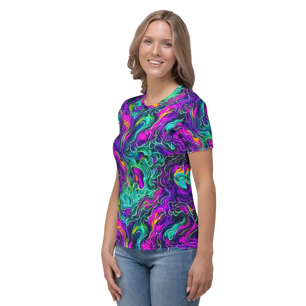 Vortex Dream on Women's Crew Neck T-Shirt — Left