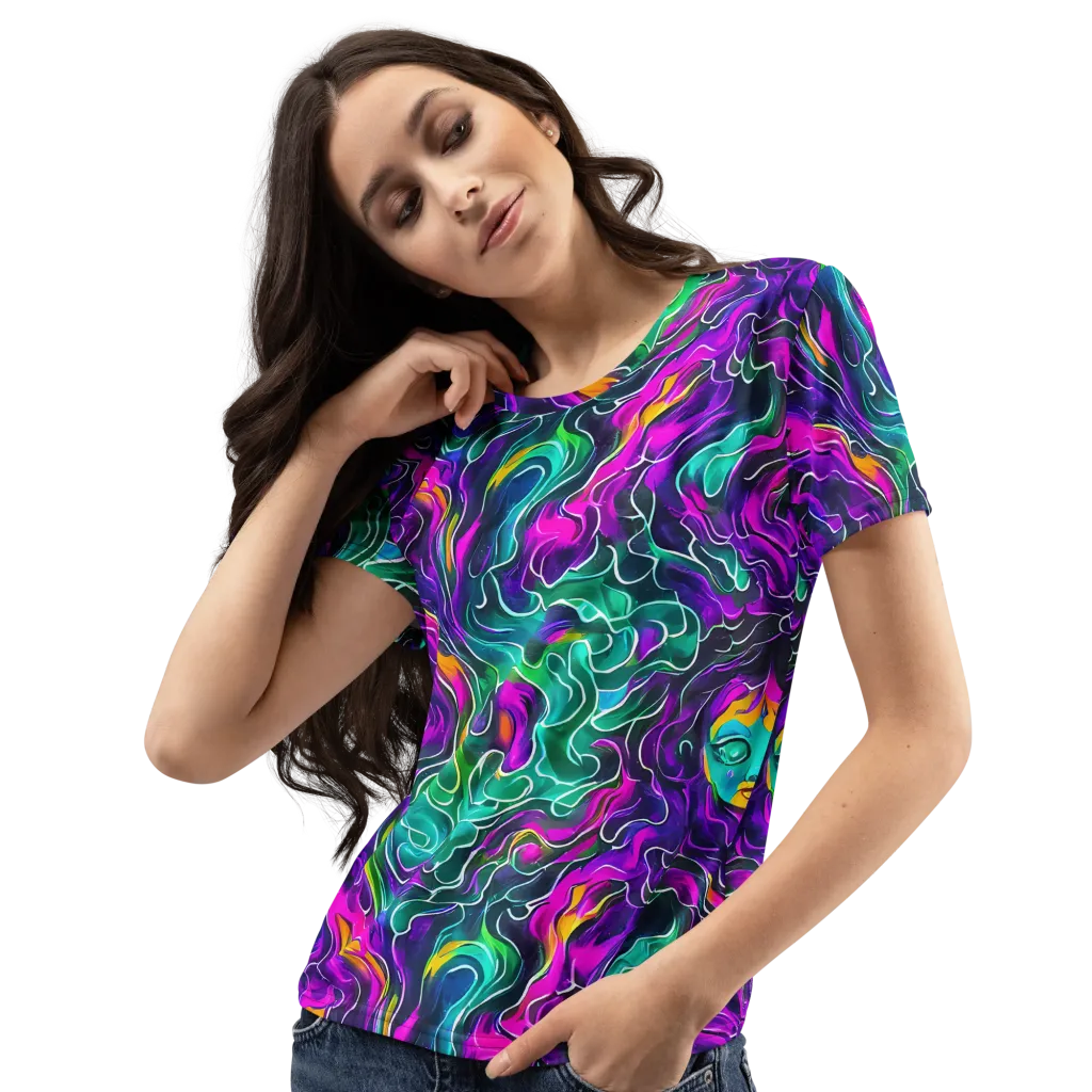 Vortex Dream on Women's Crew Neck T-Shirt — Left Front