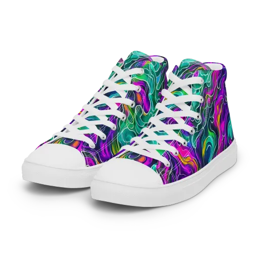 Vortex Dream on a Women's High Top Canvas Shoes