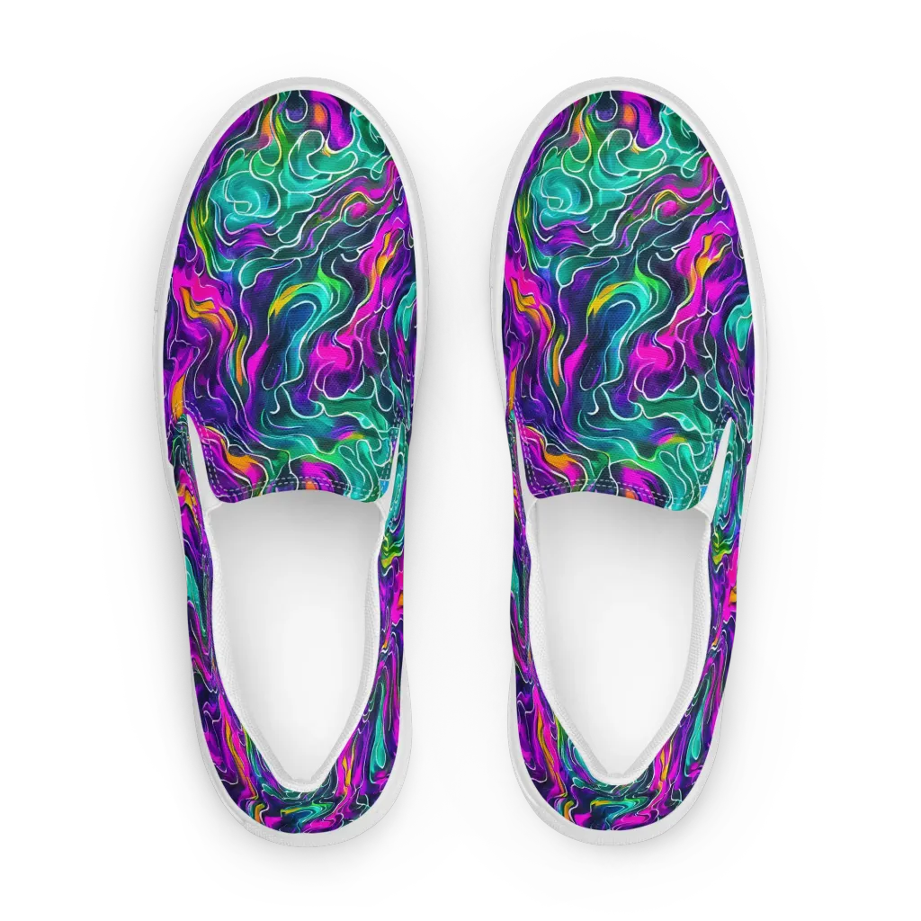 Vortex Dream on Men's Slip-On Canvas Shoes — Front