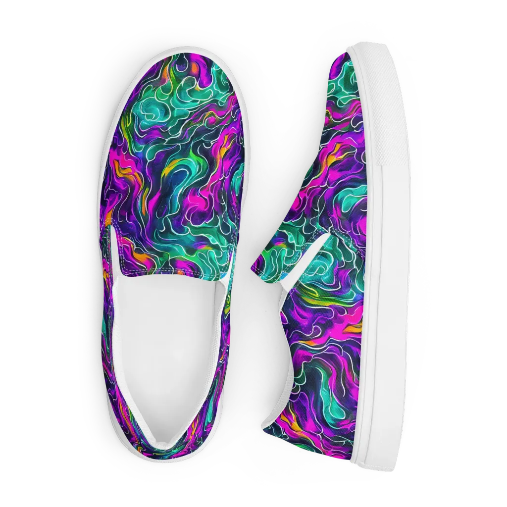 Vortex Dream on Men's Slip-On Canvas Shoes — Front