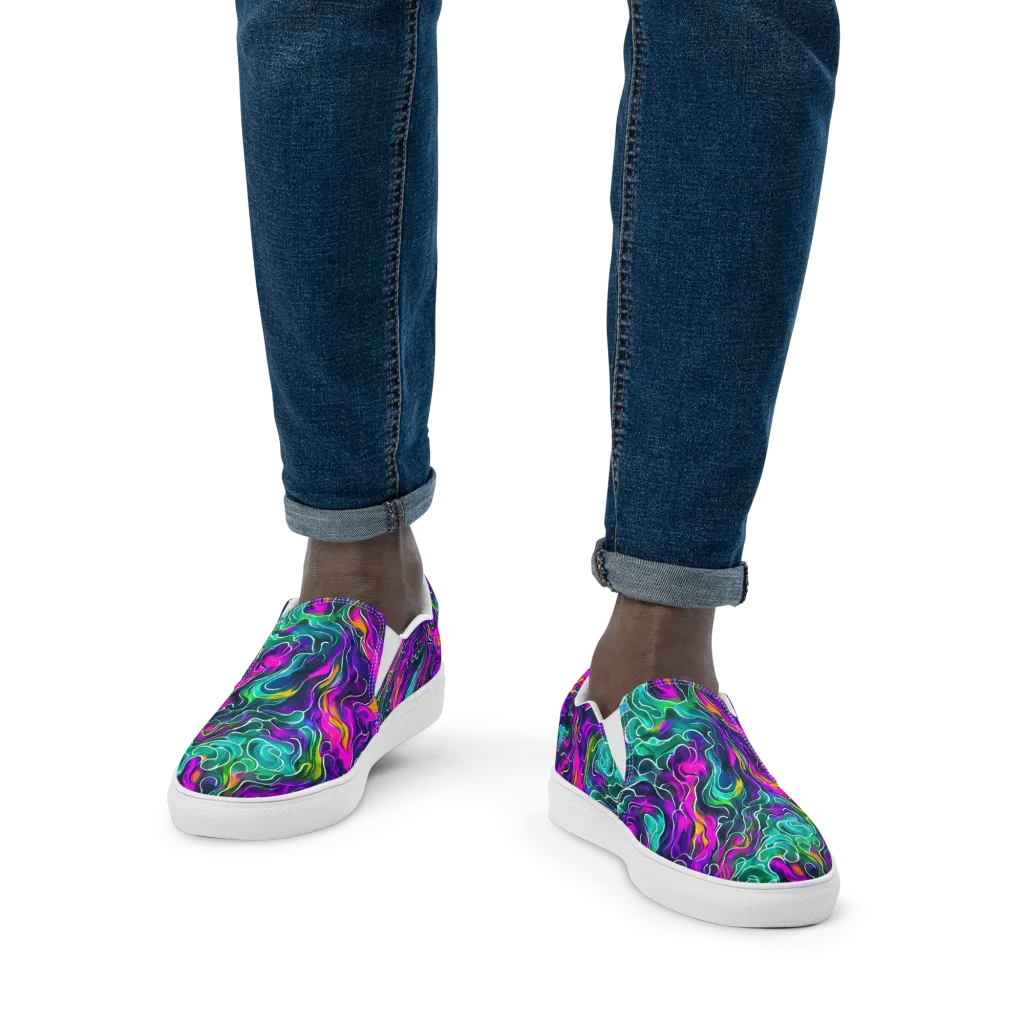 Vortex Dream on Men's Slip-On Canvas Shoes — Front