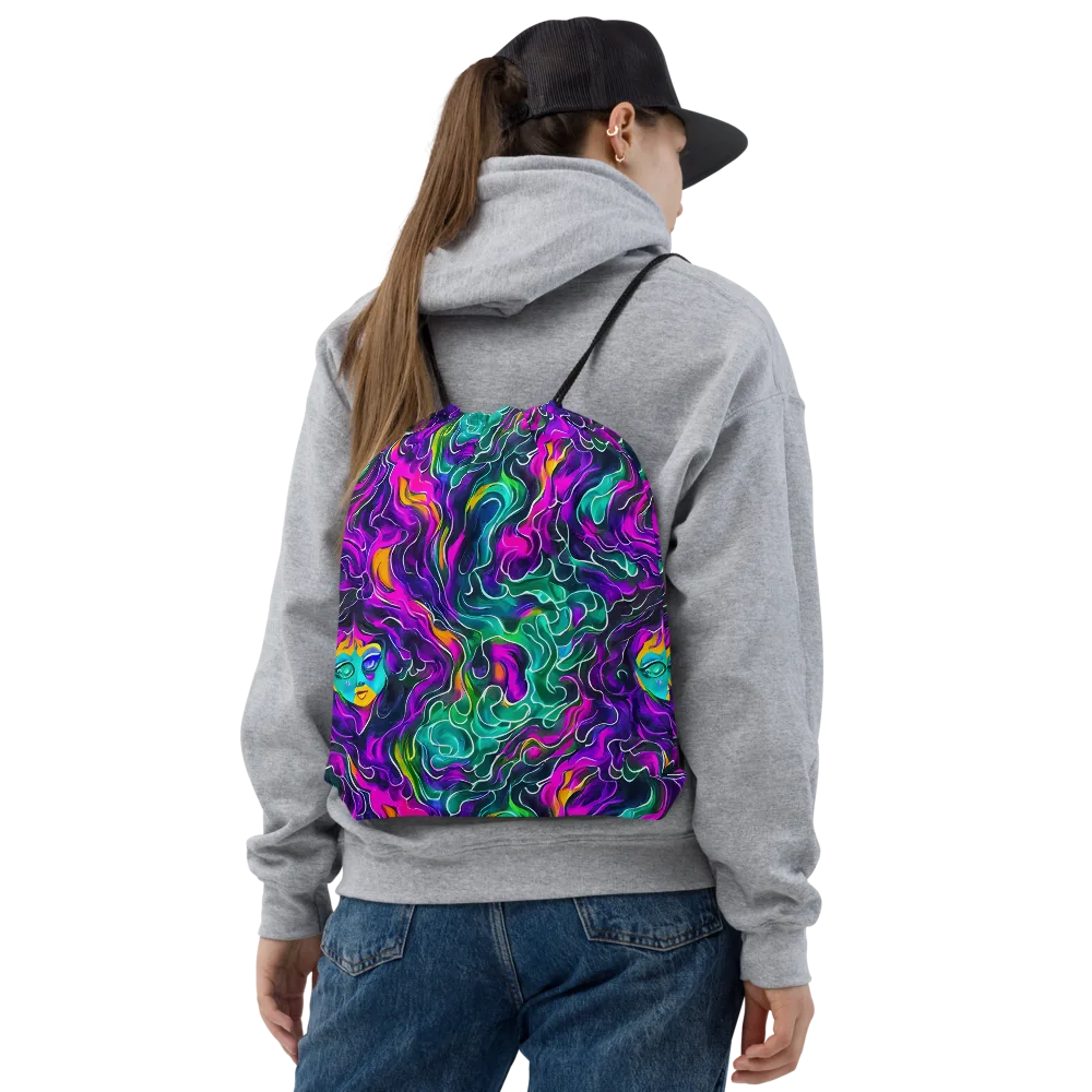 Vortex Dream on Drawstring Bag — Front