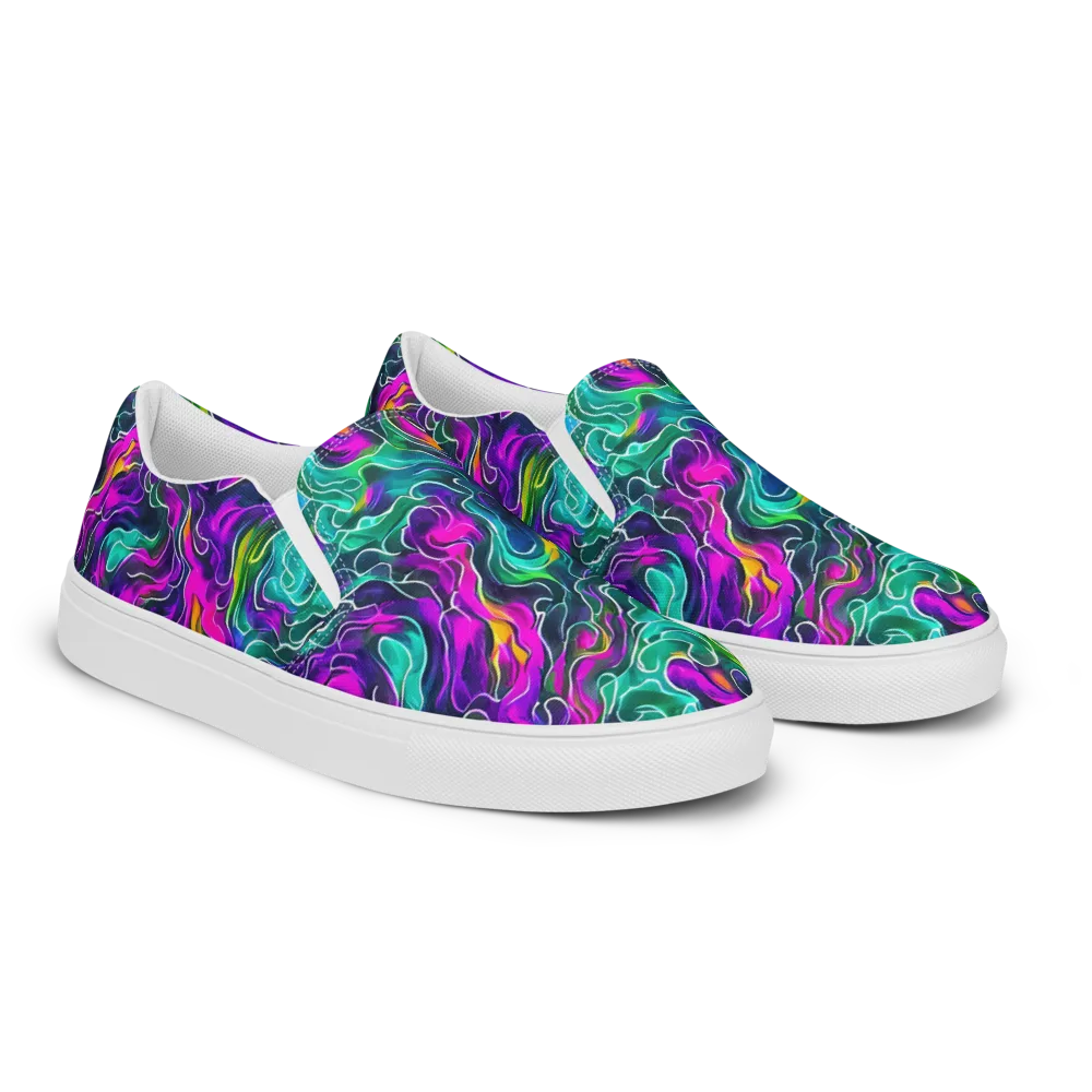 Vortex Dream on Women's Slip-On Canvas Shoes — Right Front