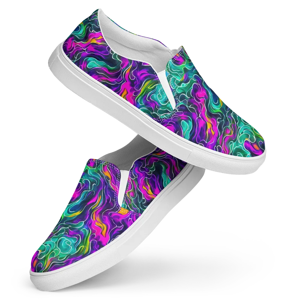 Vortex Dream on Women's Slip-On Canvas Shoes — Front