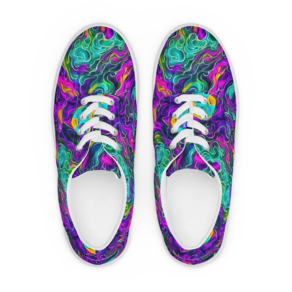 Vortex Dream on Men's Lace-Up Canvas Shoes — Front