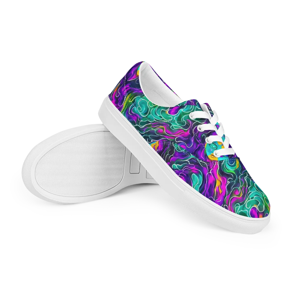 Vortex Dream on Men's Lace-Up Canvas Shoes — Right Front