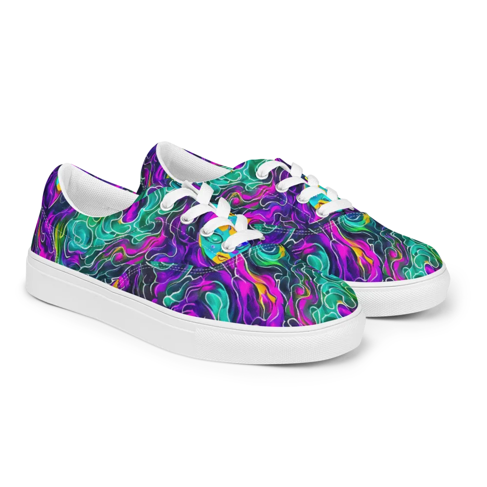Vortex Dream on Men's Lace-Up Canvas Shoes — Right Front