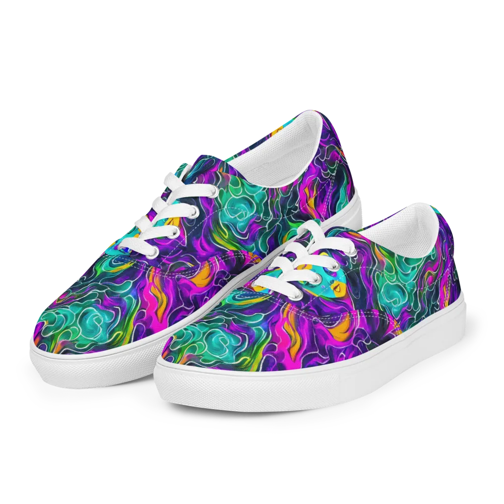 Vortex Dream on Men's Lace-Up Canvas Shoes — Left Front