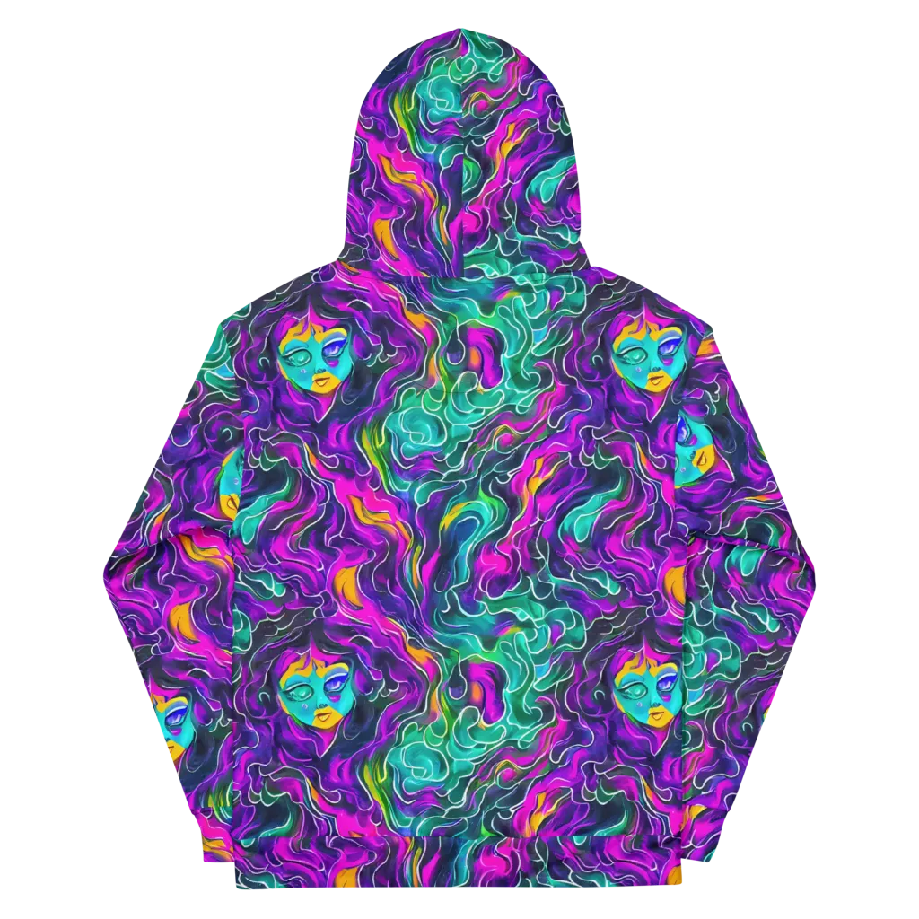 Vortex Dream on Cotton Hoodie — Back
