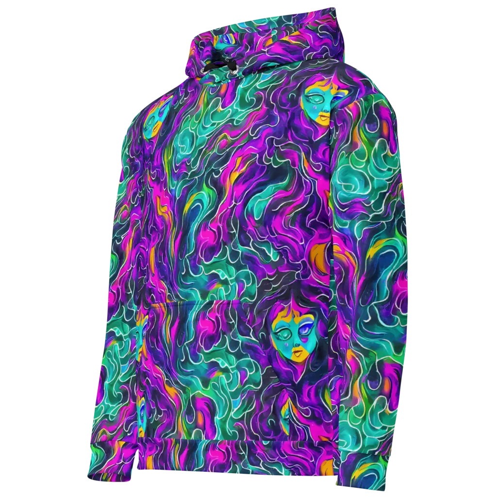 Vortex Dream on Cotton Hoodie — Left Front